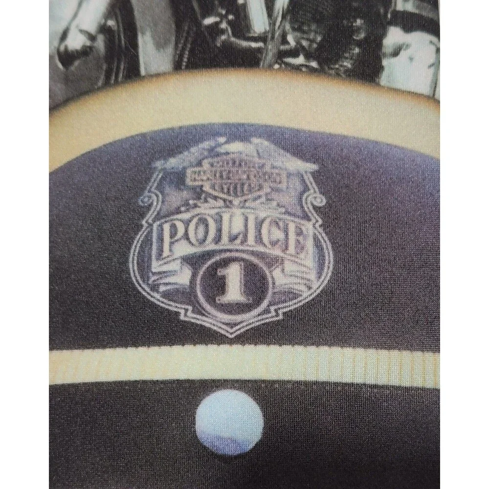 Harley Davidson Police Force Tie Vintage 1998 Motorcycle Cop USA Flag Patriotic